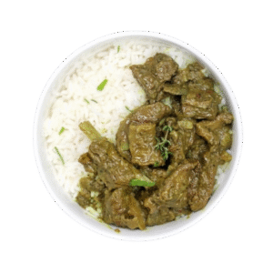 White Rice & Curry Goat